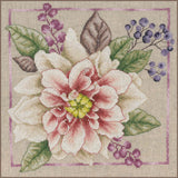 Lanarte 'Blooming White' Cross Stitch Kit - Natural Elegance PN-0199793