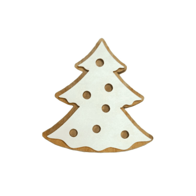 Vista adicional de Imán para agujas Wizardi KF056/79 Cookie Christmas Tree. Estuche para agujas de madera con imán de Wizardi