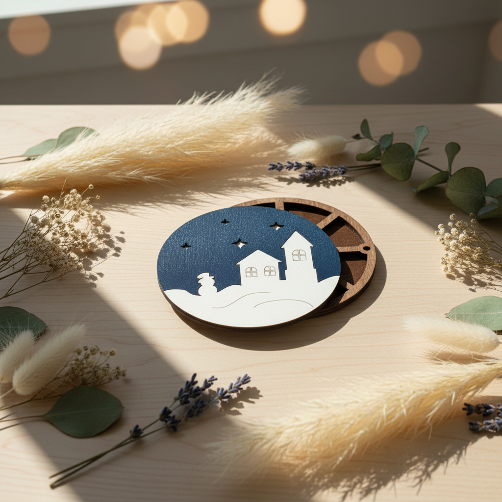 Maisons d'hiver. Organisateur pour perles et perles par Wizardi KF027/71