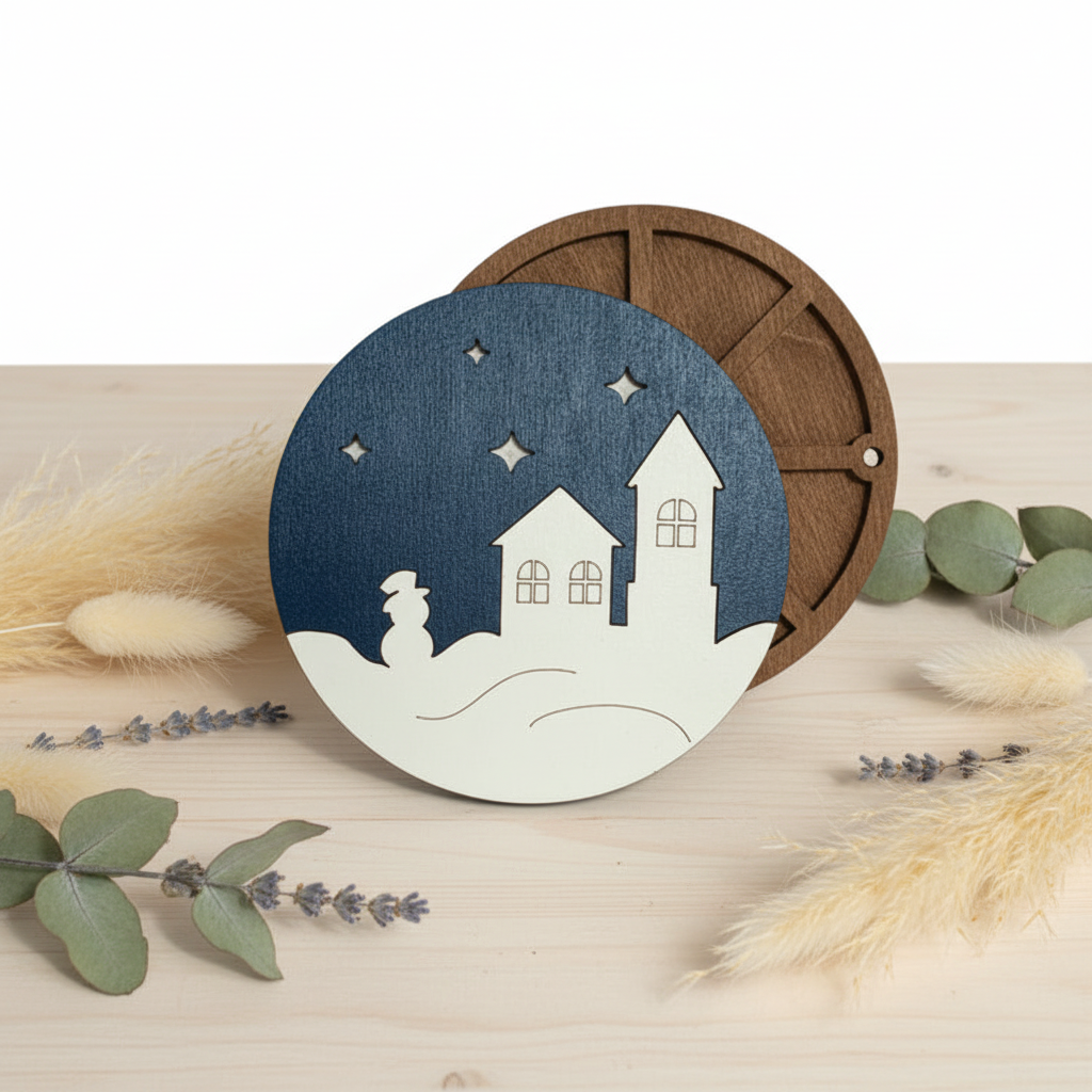 Maisons d'hiver. Organisateur pour perles et perles par Wizardi KF027/71