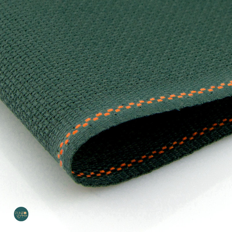 Tela Aida 14 ct Verde Oscuro ZWEIGART para Punto de Cruz