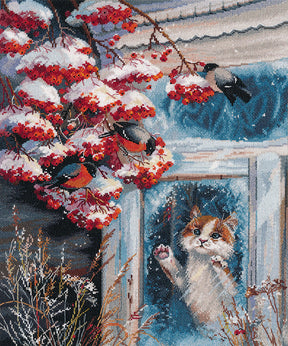 Kit de punto de cruz. Miracle behind the window - 1540 OVEN