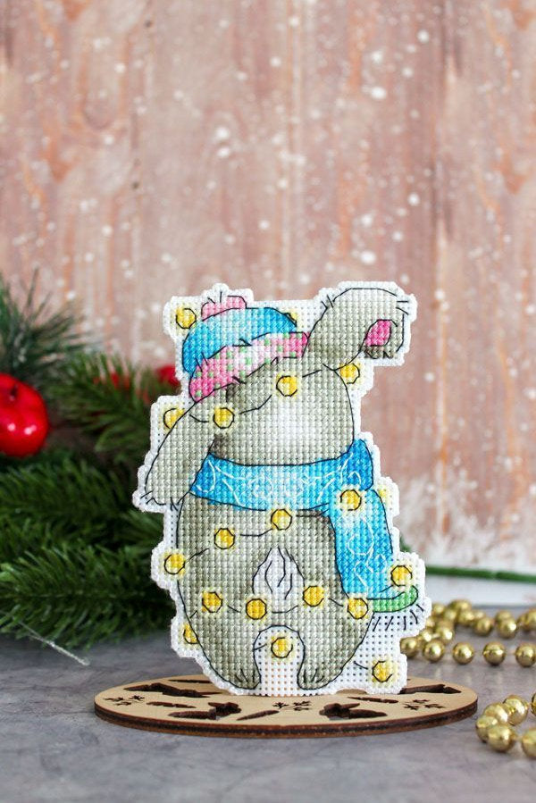 Cross Stitch Kit. New Year's Bunny - MP Studia SR-915