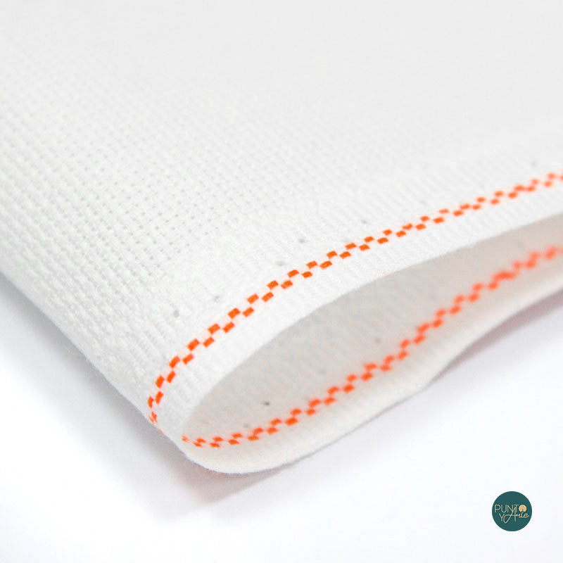 Tela Aída 14 ct color blanco zweigart 