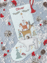 Woodland Stack Christmas Stocking - 70-09601 Dimensions - Cross Stitch Kit