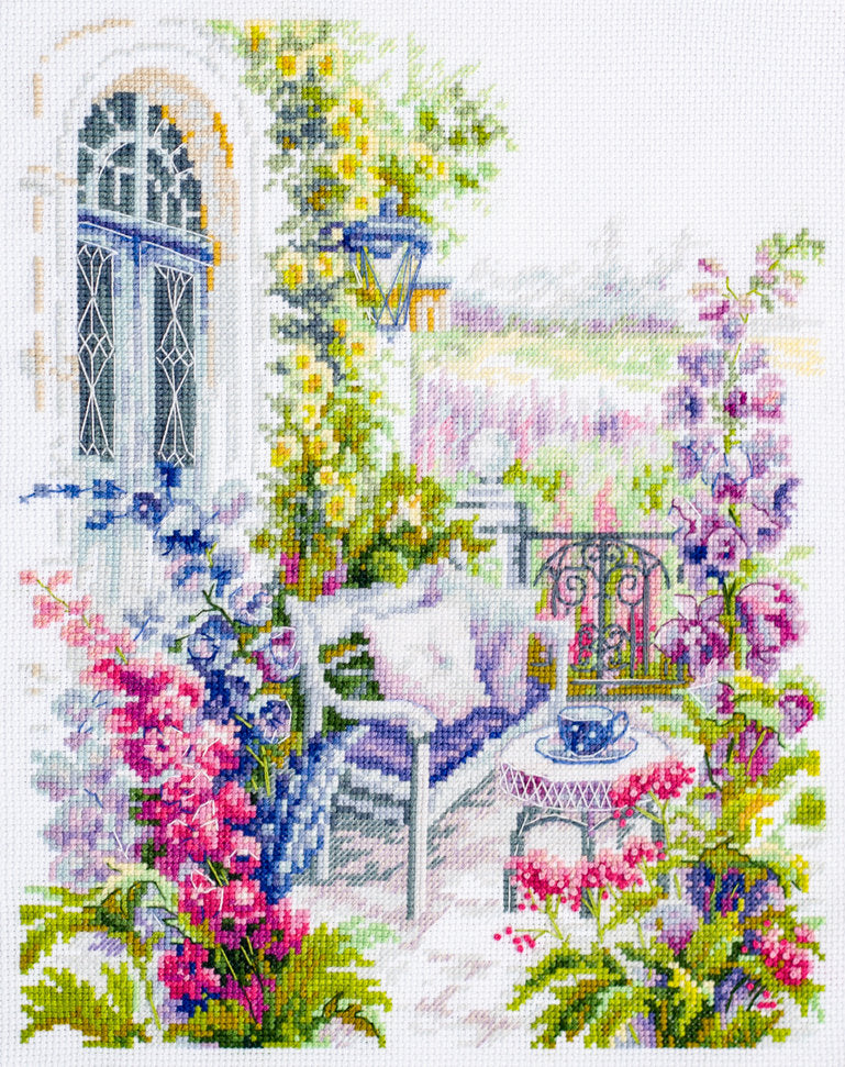 Kit de punto de cruz Magic Needle 210-067 – Cozy Terrace