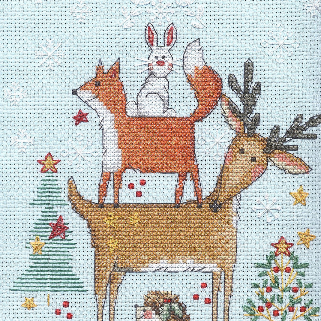Woodland Stack Christmas Stocking - 70-09601 Dimensions - Cross Stitch Kit