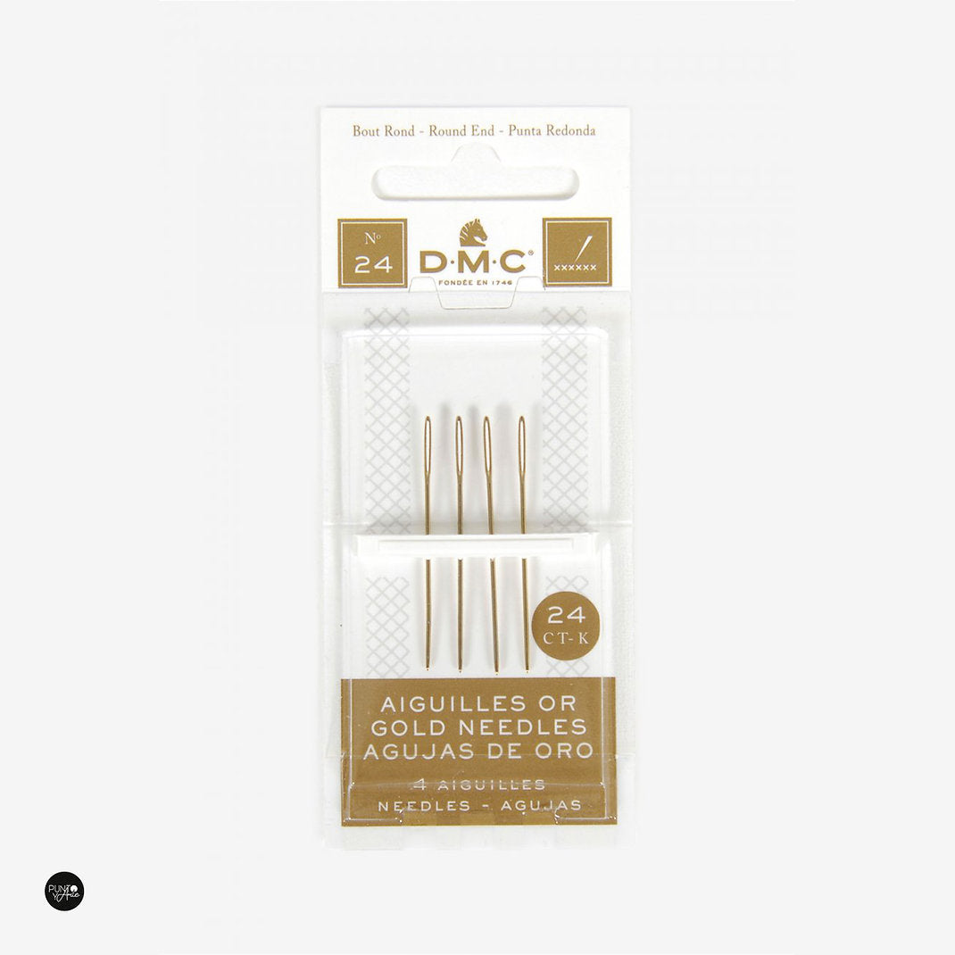 DMC Golden Cross Stitch and Tapestry Needles No. 24 - Pack of 4