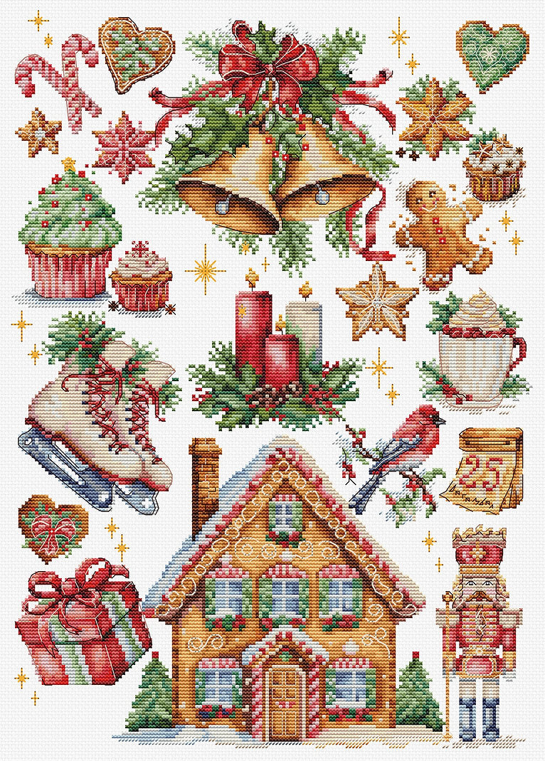 Kreuzstich-Set - Christmas Composition - B7031 Luca-S Gold
