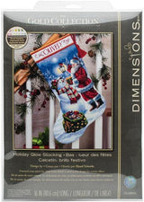 Holiday Glow Stocking - 70-08952 Dimensions - Kit de punto de cruz