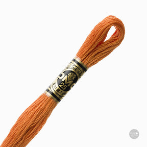 Hilo de bordado DMC Mouliné Spécial 117MC color 3853 algodón mercerizado de 8 metros