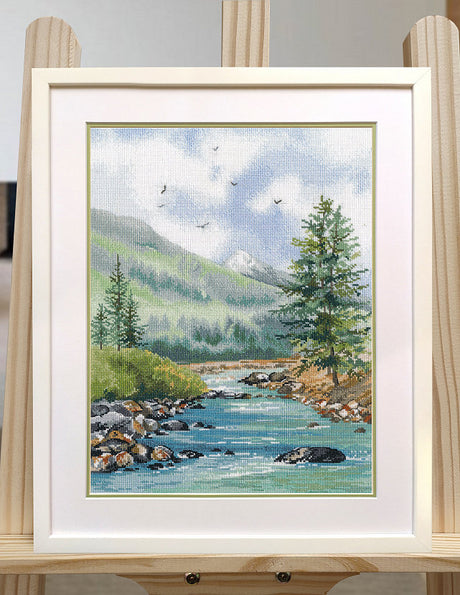 Cross stitch kit. Mountain river - 1548 OVEN