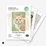 Embroidery Chart "The Orange Cat" - Exclusive Cross Stitch Design Stitch and Art P001