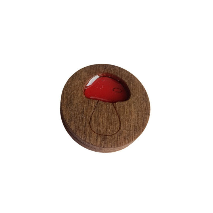 MUSHROOM. Magnets for wooden needles with epoxy resin by Wizardi KF059/100