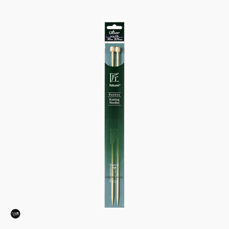 33 cm Agujas de Tejer de Bambú Takumi - Clover: Calidad y Comodidad para Tus Proyectos de Tejido