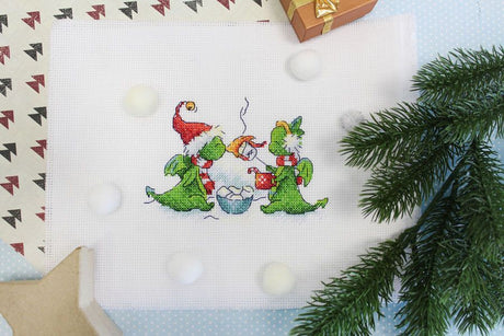 Join us by the new year fire - SM-755 MP Studio - Cross Stitch Kit