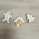 Arbre de Noël aux biscuits. Étui à aiguilles en bois Wizardi avec aimant KF056/79