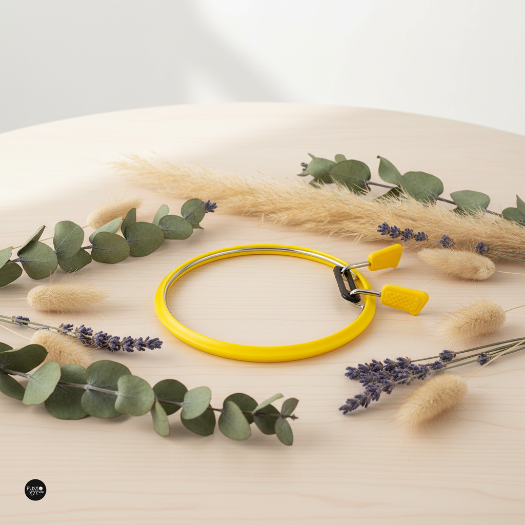 Cerceau flexible Nurge 160 en jaune : illuminez vos projets de broderie avec facilité et précision