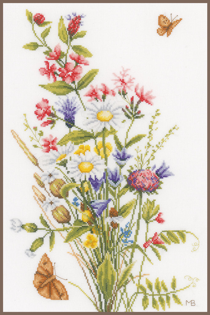 Fleurs des champs - Lanarte - Kit de point de croix PN-0155693