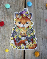 Cross Stitch Kit. New Year's Fox - MP Studio SR-914