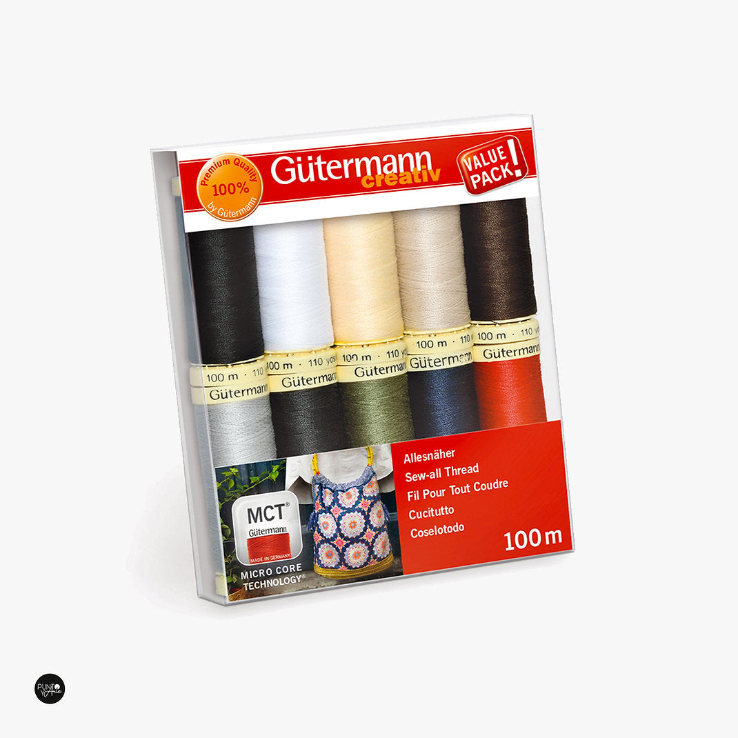 Basic 100m Sew-All Sewing Thread Set Gütermann 734006-1
