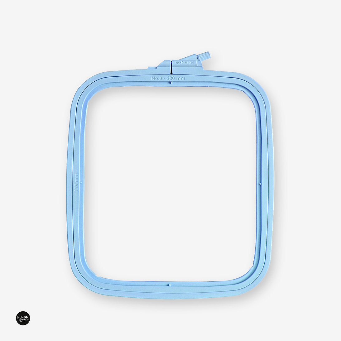 Nurge Blue Square Hoop : Précision et élégance dans votre broderie