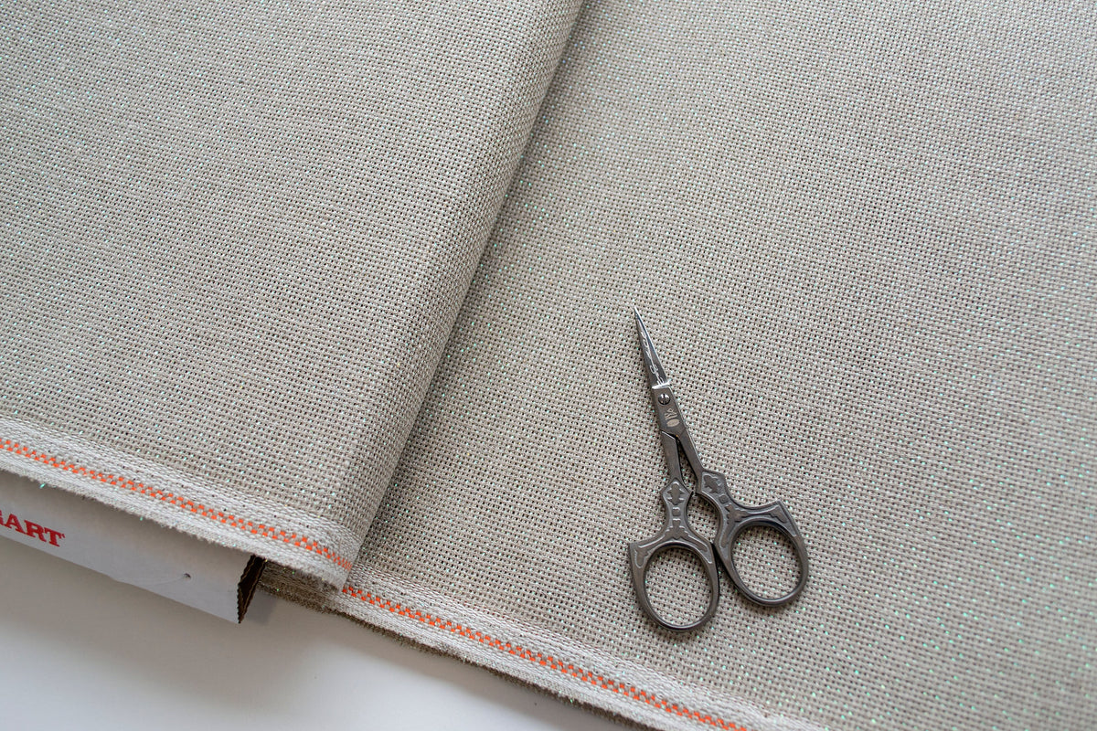 Tela de Lino Aida 18 ct con Efecto Brillante ZWEIGART 3419 11 rollo