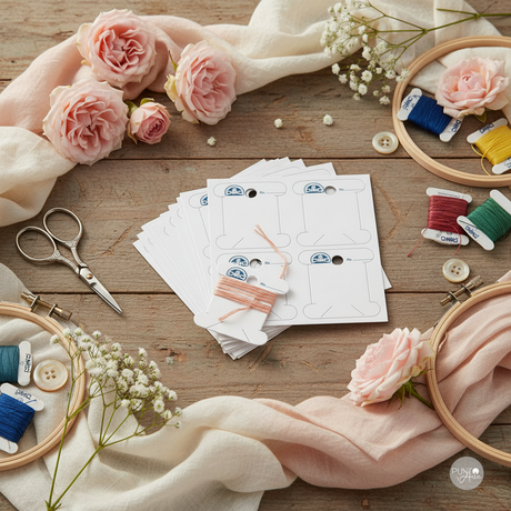 Set de 56 Tarjetas Organizadoras de Hilos DMC - Solución Práctica para el Orden de Bordado