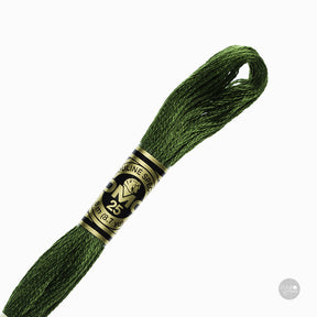 Hilo de bordado DMC Mouliné Spécial 117MC color 3345 algodón mercerizado de 8 metros