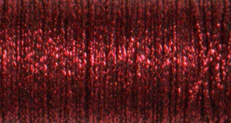 003HL Fine #8 Tresse Kreinik - Rouge Haute Lustre 10 m