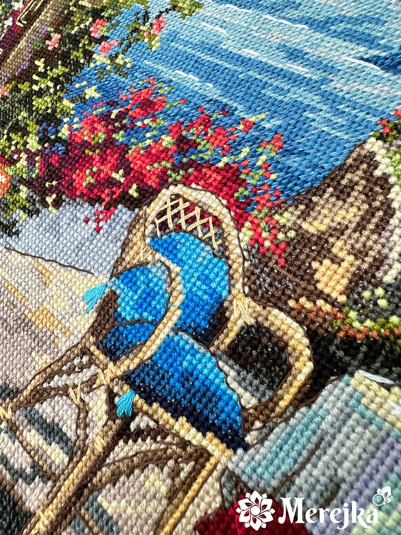 Cross Stitch Kit "Santorini. View from Terrace" - Merejka K-230