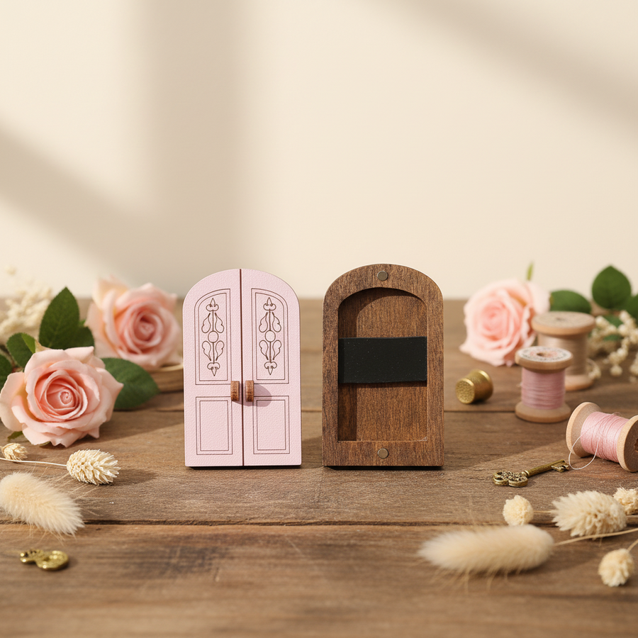 Imán para agujas Wizardi KF056/60 Pink Door. Estuche para agujas con imán de Wizardi