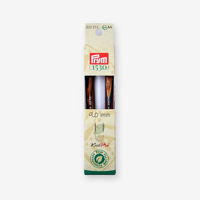 Puntas de Agujas tricot Largos de Madera Natural Prym 223302 - accesorio Prym para punto y tejido