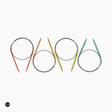 Set d'aiguilles circulaires en aluminium 80 cm - Collection Color - Prym