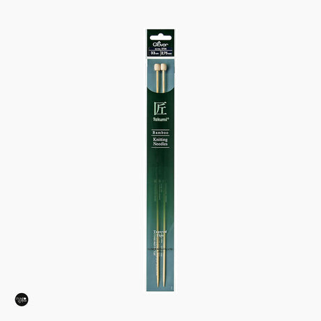 33 cm Takumi Bamboo Knitting Needles - Clover: Quality and Comfort for Your Knitting Projects