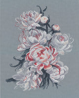 Kit de Punto de Cruz 'Lacy Peonies' - 1574 OVEN