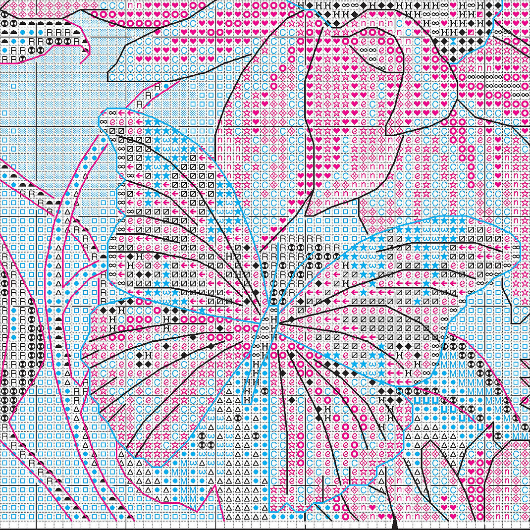 Sunflower Garden - 70-65228 Dimensions - Kit de punt de cruz