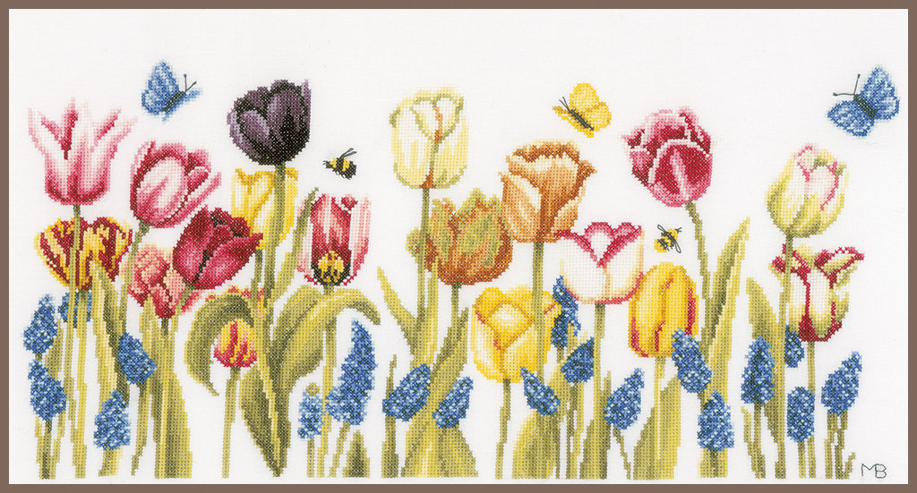 Tulips - Lanarte - Cross stitch kit PN-0155747