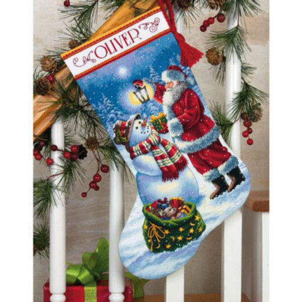 Holiday Glow Stocking - 70-08952 Dimensions - Kit de punto de cruz