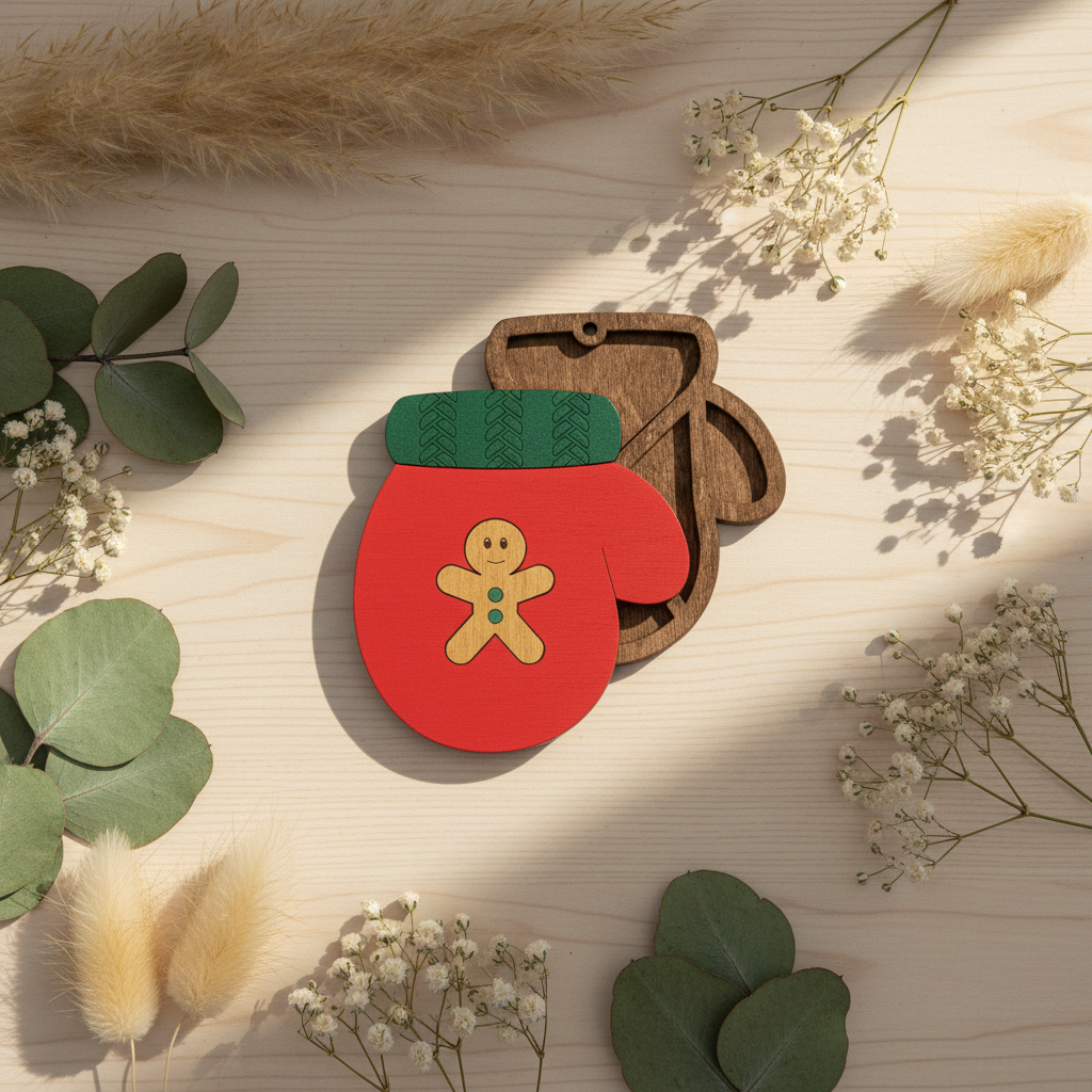 Mitón de Navidad. Organizador para perlas y abalorios de Wizardi KF027/83