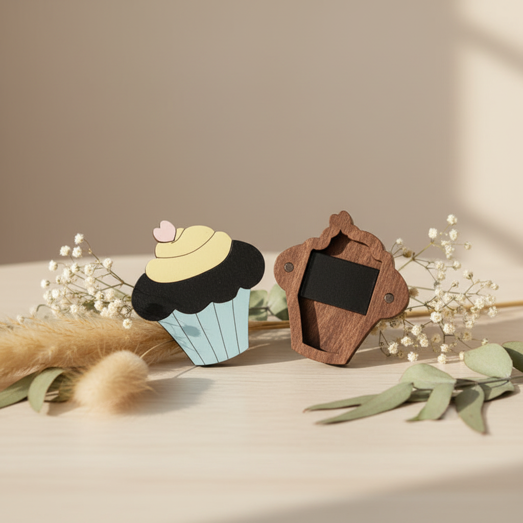 'Cupcake Delight' Needle Case with Magnet – Wizardi KF056/92