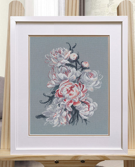 Cross Stitch Kit 'Lacy Peonies' - 1574 OVEN