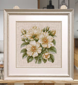 Kit de punto de cruz Oven S1731 Wild Rose Hips – Rosas Silvestres 23x23 cm