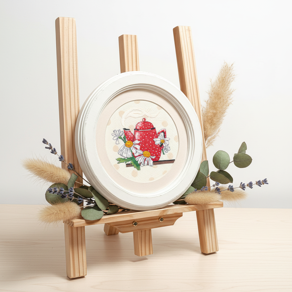 Cross Stitch Kit "Red Tea Miniature" 1588 by Oven