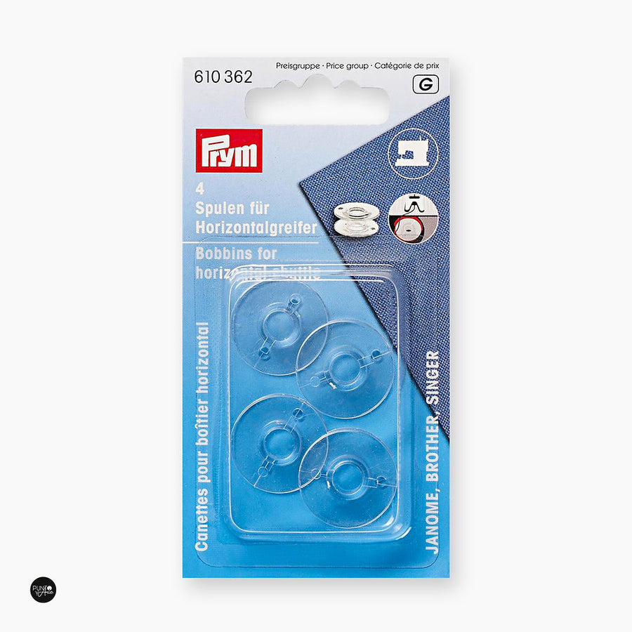 Canillas para garfio horizontal 2 4 piezas Prym 610362 - accesorio Prym para máquina de coser