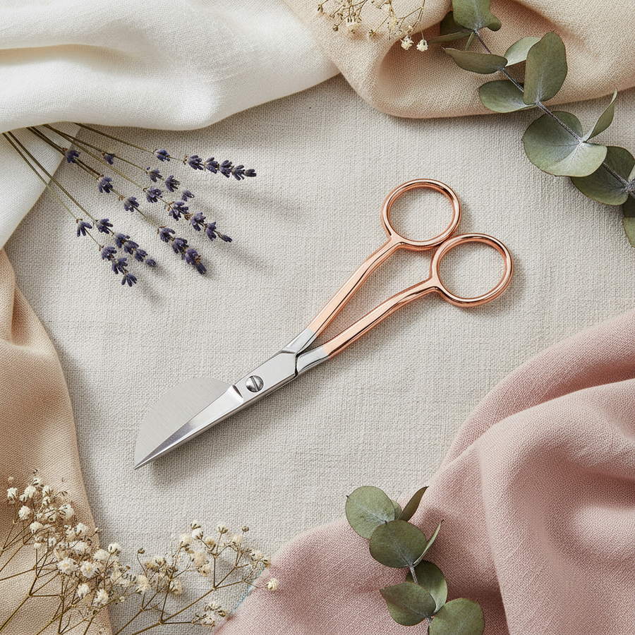 Tijeras de Aplicación de 15 cm en Oro Rosa Prym 610570 - accesorio Prym para corte y patchwork