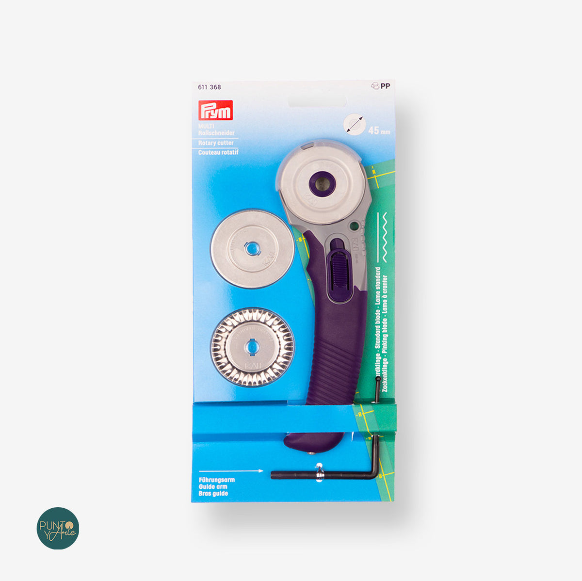 Cutter Cortador circular Multiuso +3 cuchillos Prym 611368 - accesorio Prym para punto y tejido