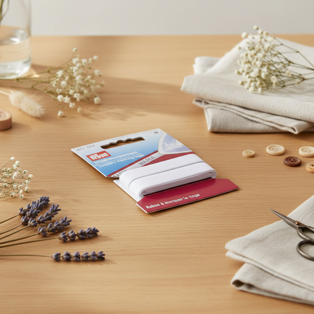 Ruban d'étiquetage thermoadhésif pour vêtements Prym : identification facile et durable