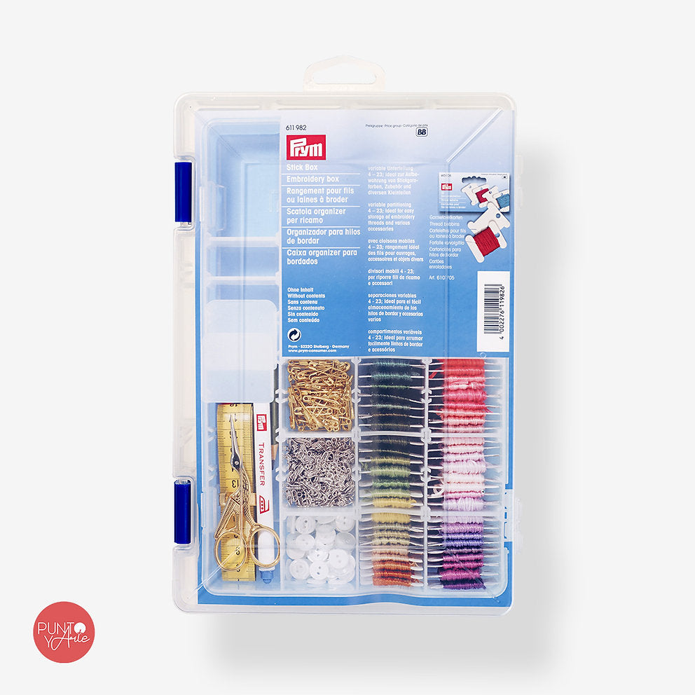 Caja de Almacenamiento de Bordado Prym 611982 - Organiza tus hilos y accesorios