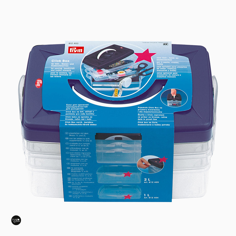 Caja de Almacenamiento Multi Click Modelo Básico Prym 612403 - accesorio Prym para organización de labores